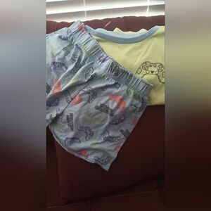 Cat & Jack Blue and Yellow Pajama Set Comfortable Sleepwear